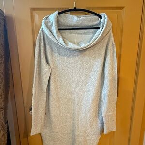 Lululemon Athletica Heather Gray Cowl-neck Sweater